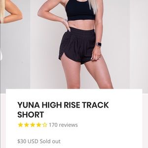 Paragon Fitwear Yuna High Rise Track Short - black